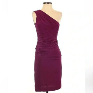 Le Chateau | Burgundy One Shoulder Cocktail Dress Size Small S NWT